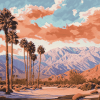 Aesthetic Palm Desert Landscape Diamond Painting