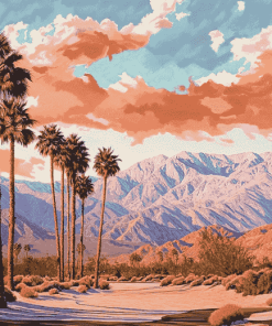 Aesthetic Palm Desert Landscape Diamond Painting