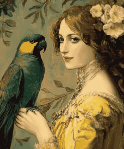 Aesthetic Parrot Vintage Diamond Painting