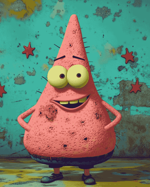 Aesthetic Patrick Star Animation Diamond Painting