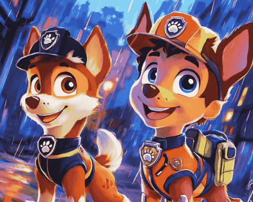 Aesthetic Paw Patrol Fantasy Diamond Painting