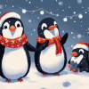 Aesthetic Penguin Christmas Diamond Painting