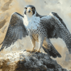 Aesthetic Peregrine Falcon Diamond Painting