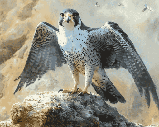 Aesthetic Peregrine Falcon Diamond Painting