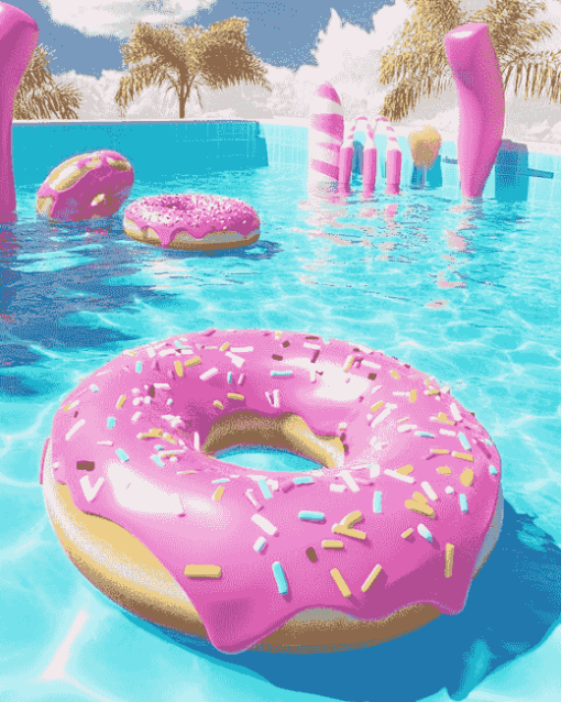 Aesthetic Pink Donut Diamond Painting