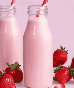 Aesthetic Pink Strawberry Milk Diamond Painting