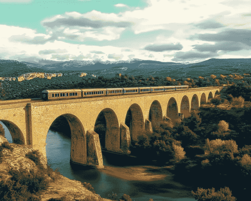 Aesthetic Pont Du Gard Diamond Painting