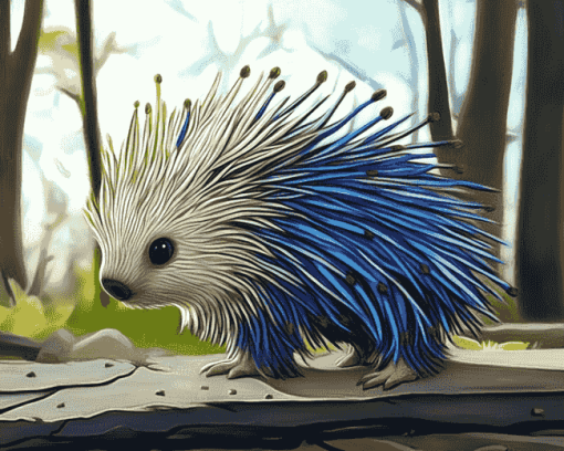 Aesthetic Porcupine Animation Diamond Painting