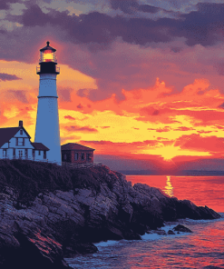 Aesthetic Portland Head Light Diamond Painting