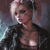 Aesthetic Punk Girl Animation Diamond Painting