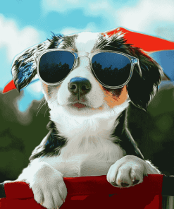 Aesthetic Puppy Sunglasses Diamond Painting