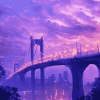 Aesthetic Purple Cityscape Diamond Painting