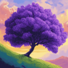 Aesthetic Purple Tree Diamond Painting