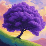 Aesthetic Purple Tree Diamond Painting