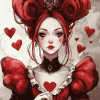 Aesthetic Queen of Hearts Anime Diamond Painting