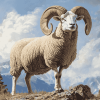 Aesthetic Ram Sheep Diamond Painting