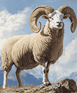 Aesthetic Ram Sheep Diamond Painting