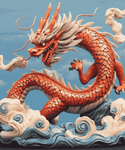 Aesthetic Red Dragon Art Diamond Painting