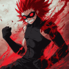 Aesthetic Red Riot Anime Diamond Painting