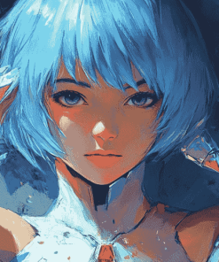 Aesthetic Rei Ayanami Anime Diamond Painting