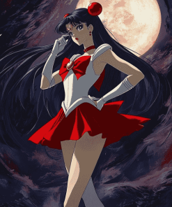 Aesthetic Sailor Mars Anime Diamond Painting