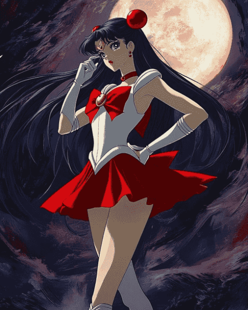 Aesthetic Sailor Mars Anime Diamond Painting