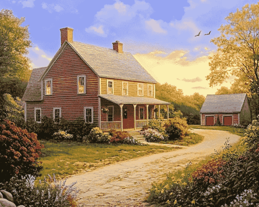 Aesthetic Saltbox House Diamond Painting