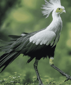 Aesthetic Secretarybird Diamond Painting