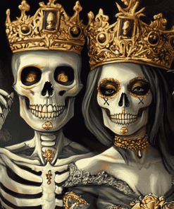 Aesthetic Skull King and Queen Diamond Painting