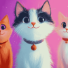 Aesthetic Smile Cat Diamond Painting