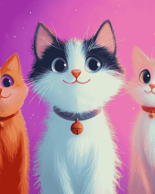 Aesthetic Smile Cat Diamond Painting