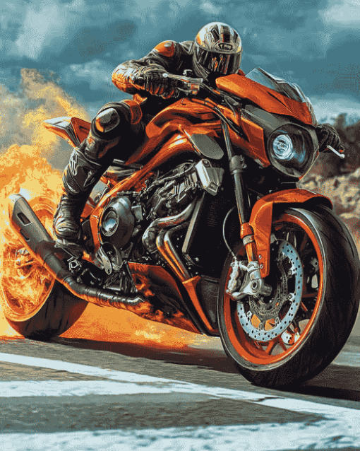 Aesthetic Streetfighter Motorbikes Diamond Painting