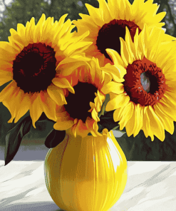 Aesthetic Sunflower Vase Art Diamond Painting