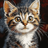 Aesthetic Tabby Kitten Diamond Painting