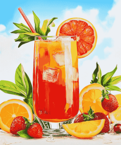 Aesthetic Tropical Juices Diamond Painting