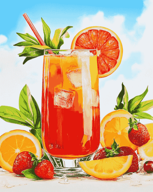 Aesthetic Tropical Juices Diamond Painting