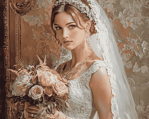 Aesthetic Vintage Bride Diamond Painting