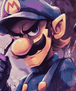 Aesthetic Waluigi Cartoon Diamond Painting