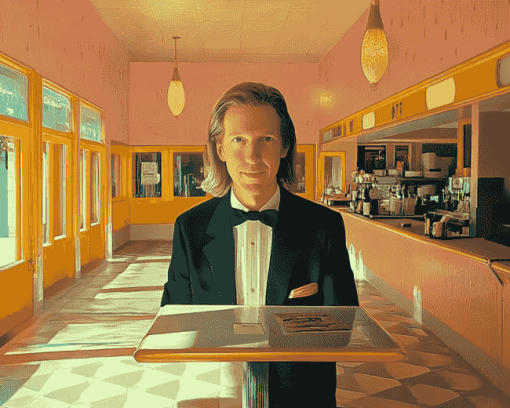 Aesthetic Wes Anderson Film Inspired Diamond Painting