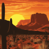 Aesthetic Western Sunset Diamond Painting