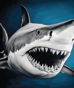 Aesthetic White Shark Diamond Painting