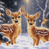 Aesthetic Winter Deer Diamond Painting