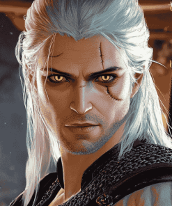 Aesthetic Witcher Video Game Diamond Painting