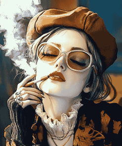 Aesthetic Woman Smokers Diamond Painting