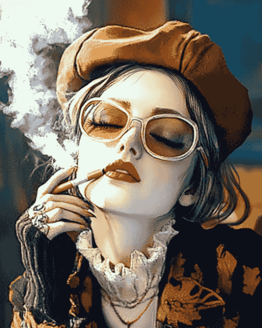 Aesthetic Woman Smokers Diamond Painting