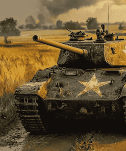 Aesthetic World War 2 Tanks Diamond Painting