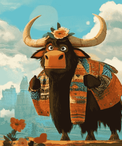 Aesthetic Yak Animation Diamond Painting