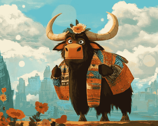 Aesthetic Yak Animation Diamond Painting