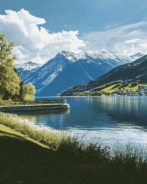 Aesthetic Zell Am See Lakes Diamond Painting