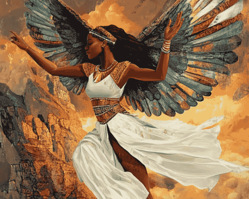 African Angelic Fantasy Diamond Painting